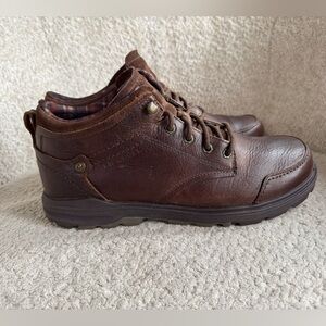 Merrell Shetland Mens 10 Brown Leather Hiking Boots Lace Up EUC